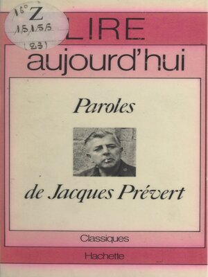 cover image of Paroles, de Jacques Prévert